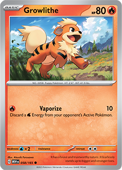 Growlithe 151 58/165