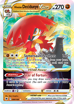 Hisuian Decidueye VSTAR Astral Radiance 84/189