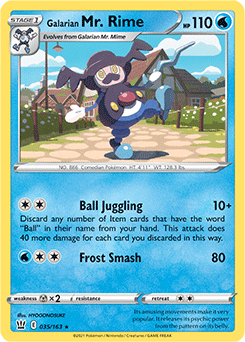 Galarian Mr. Rime Battle Styles 035/163