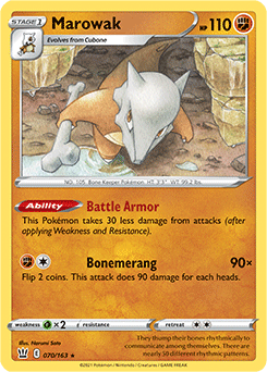 Marowak Battle Styles 070/163