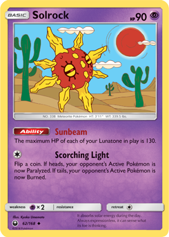 Solrock Celestial Storm 62/168