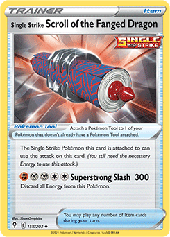 Single Strike Scroll of the Fanged Dragon Evolving Skies 158/203