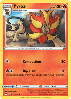 Pyroar Evolving Skies 23/203