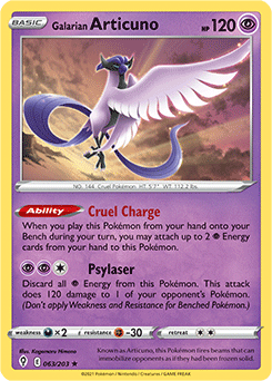 Galarian Articuno Evolving Skies 63/203