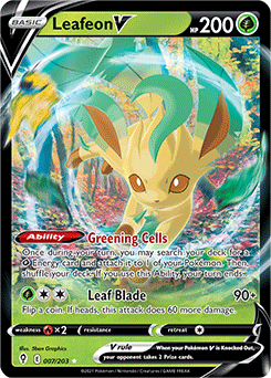 Leafeon V Evolving Skies 7/203