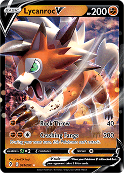 Lycanroc V Evolving Skies 91/203
