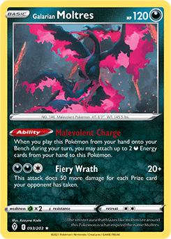 Galarian Moltres Evolving Skies 93/203