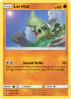 Larvitar Lost Thunder 115/214