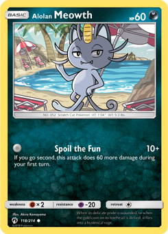 Alolan Meowth Lost Thunder 118/214