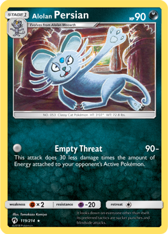 Alolan Persian Lost Thunder 119/214