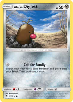 Alolan Diglett Lost Thunder 122/214