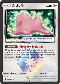Ditto Prism Star Lost Thunder 154/214