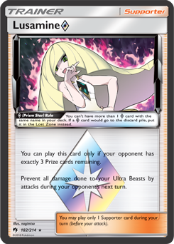 Lusamine Prism Star Lost Thunder 182/214