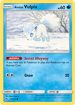 Alolan Vulpix Lost Thunder 53/214