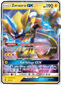 Zeraora GX Lost Thunder 86/214