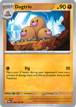 Dugtrio Obsidian Flames 104/197