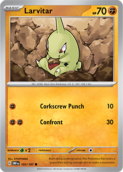Larvitar Obsidian Flames 105/197