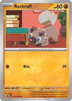 Rockruff Obsidian Flames 116/197
