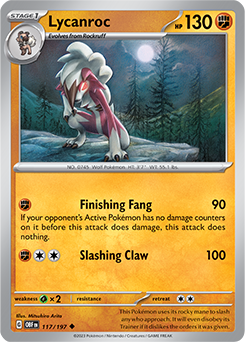 Lycanroc Obsidian Flames 117/197