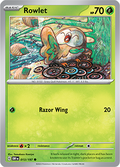 Rowlet Obsidian Flames 13/197