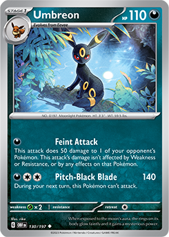 Umbreon Obsidian Flames 130/197