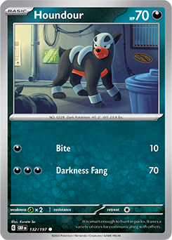 Houndour Obsidian Flames 132/197