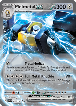 Melmetal EX Obsidian Flames 153/197