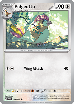 Pidgeotto Obsidian Flames 163/197
