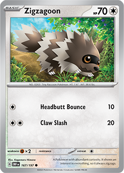 Zigzagoon Obsidian Flames 167/197