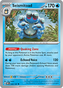 Seismitoad Obsidian Flames 52/197