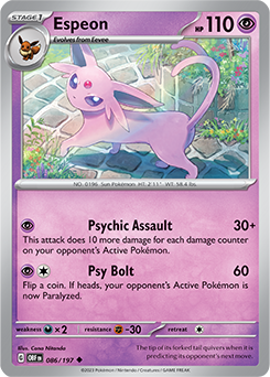 Espeon Obsidian Flames 86/197