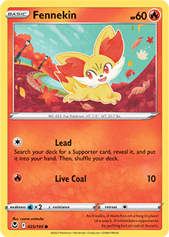 Fennekin Silver Tempest 25/195