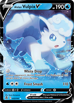 Alolan Vulpix V Silver Tempest 33/195