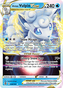 Alolan Vulpix VSTAR Silver Tempest 34/195