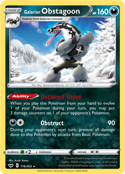 Galarian Obstagoon Sword & Shield 119/202