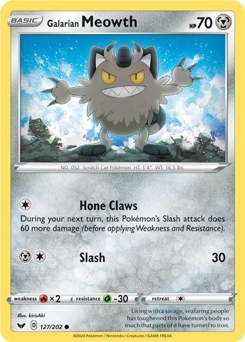 Galarian Meowth Sword & Shield 127/202