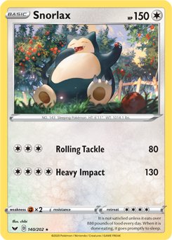 Snorlax Sword & Shield 140/202