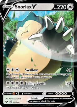 Snorlax V Sword & Shield 141/202