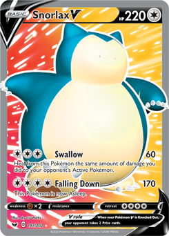 Snorlax V Sword & Shield 197/202