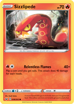 Sizzlipede Sword & Shield 38/202