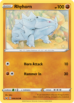 Rhyhorn Sword & Shield 96/202