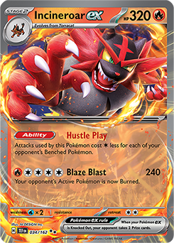 Incineroar EX Temporal Forces 34/162