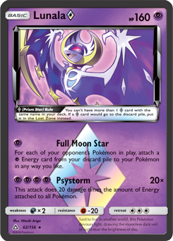Lunala Prism Star Ultra Prism 62/156