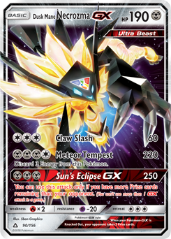Dusk Mane Necrozma GX Ultra Prism 90/156