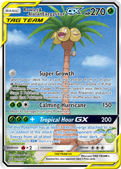 Rowlet & Alolan ExeggutorTag Team GX Unified Minds 215/236