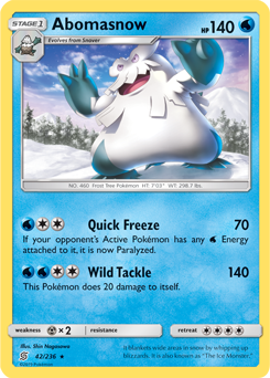 Abomasnow Unified Minds 42/236